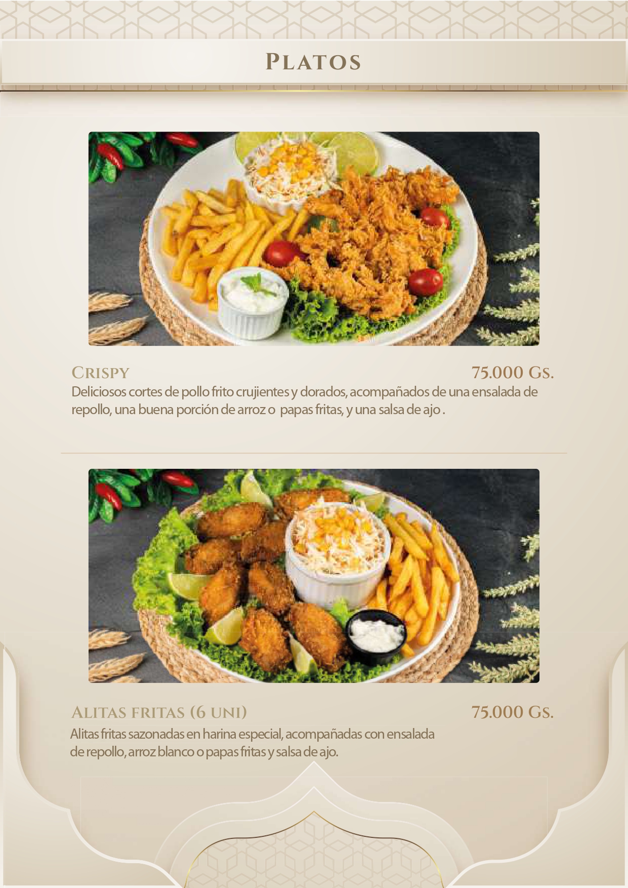 Portada del Menú Halal's